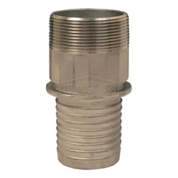 External Swage Notched Stem, 2 in Nominal, MNPT, 316 SS, Domestic