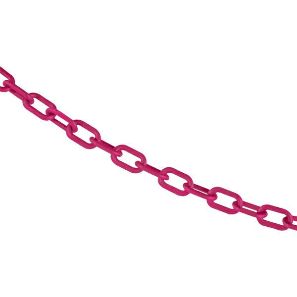 3/4" x 50' Safety Pink Plastic Safety Chain