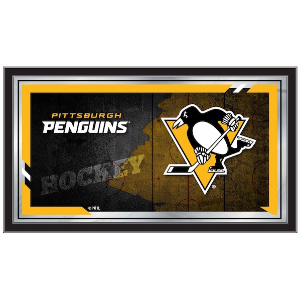 Pittsburgh Penguins 15" x 26" Hockey Collector Mirror by Holland Bar Stool Company