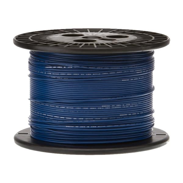18 AWG Gauge UL1061 Stranded Hook Up Wire, 300V, 0068 Diameter, Blue, 250 ft Length