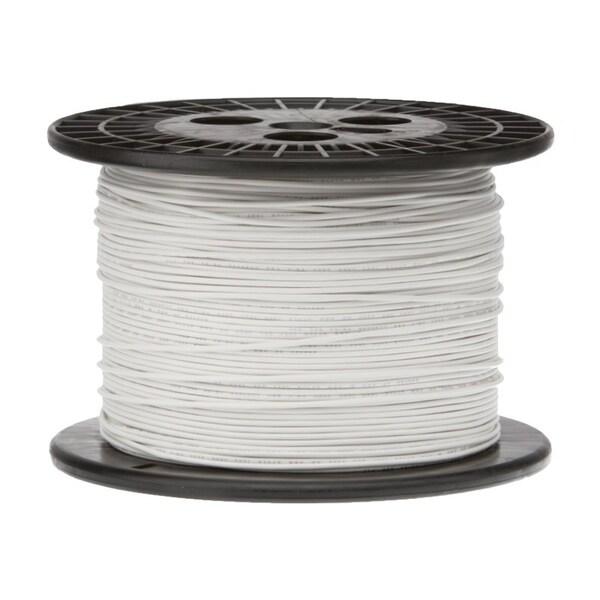 24 AWG Gauge UL1061 Stranded Hook Up Wire, 300V, 0044 Diameter, White, 500 ft Length