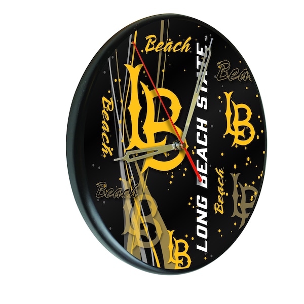 Long Beach State University 13" Solid Wood Clock