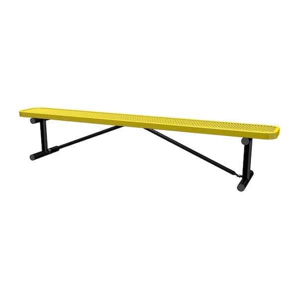 Portable, Bench w/o Back, 8ft., Yellow
