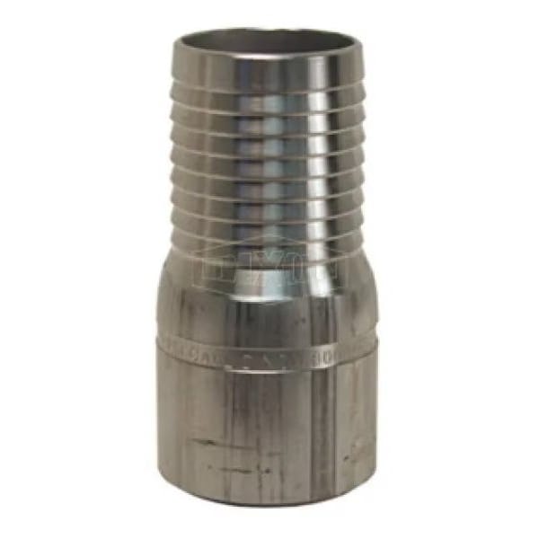 The Right Connection King Combination Nipple, 1-1/2 x 1-29/32 in, Hose Barb x Beveled End, Aluminum