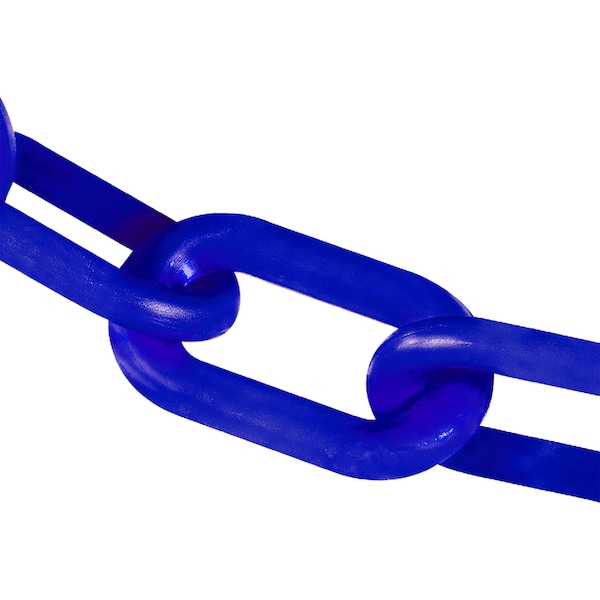 4" x 25' Traffic Blue Plastic Safety Chain