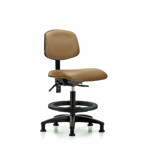 Chair, Vin, Med Bench, Tilt BF Glides, Taupe, No Arms, 22" to 29" Height, Taupe