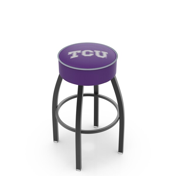 25" 4" TCU Cushion Seat, Blk Wrinkle Base Swivel Bar Stool