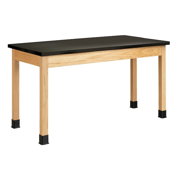 Rectangle Table, 60" W, 64" L, 30" H, Phenolic Resin, black