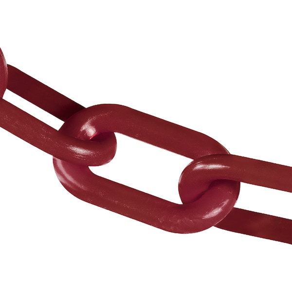 4" x 25' Crimson Plastic Safety Chain