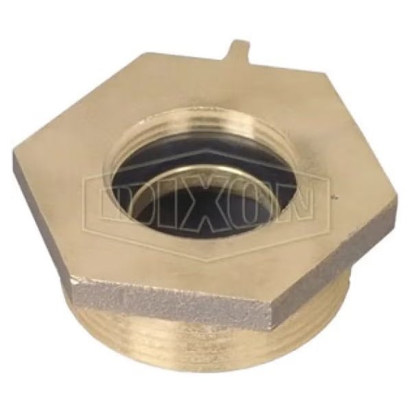 Reducing Hex Nipple, 2-1/2 x 3 in Nominal, Brass, Female NH NST x Male NH NST End Style, Domestic