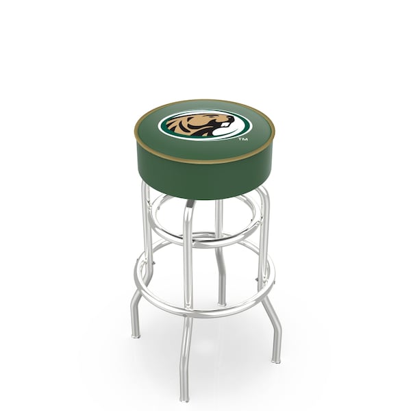 25" Bemidji State Cushion Seat, 2-Ring Chrome Swivel Bar Stool
