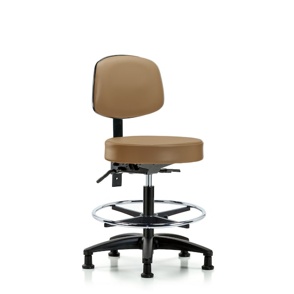 Bench Stool, Med, Vin, Bk, CF, Gld, Taupe