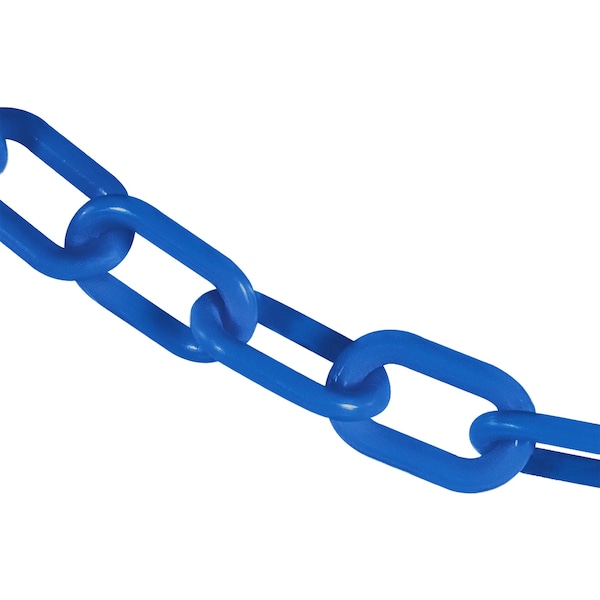 2" x 100' Sky Blue Heavy Duty Plastic Safety Chain