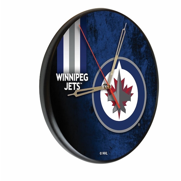 Winnipeg Jets 13" Solid Wood Clock