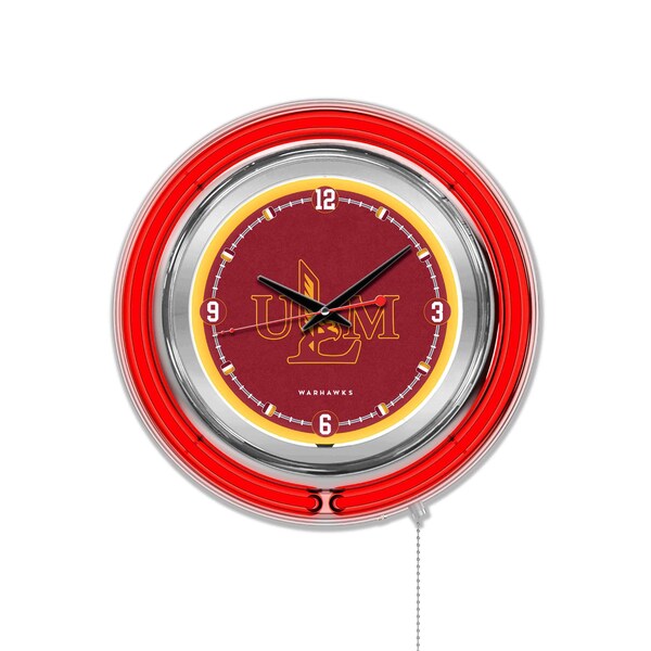 University of Louisiana at Monroe Double Neon 15" Clock