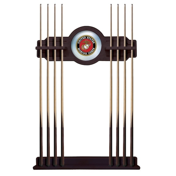 U.S. Marines Cue Rack in English Tudor Finish