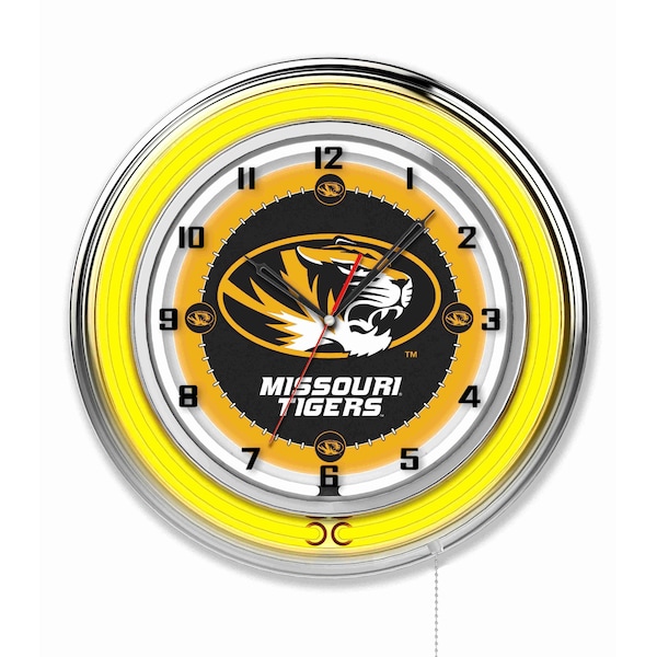 University of Missouri Double Neon 19" Clock