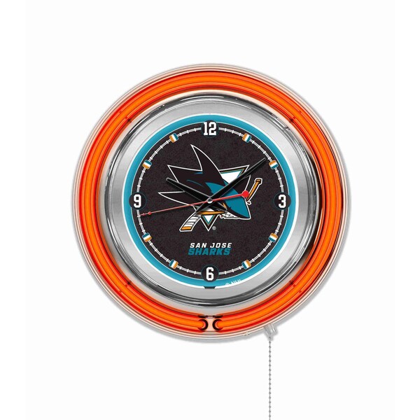 San Jose Sharks Double Neon 15" Clock, NHL