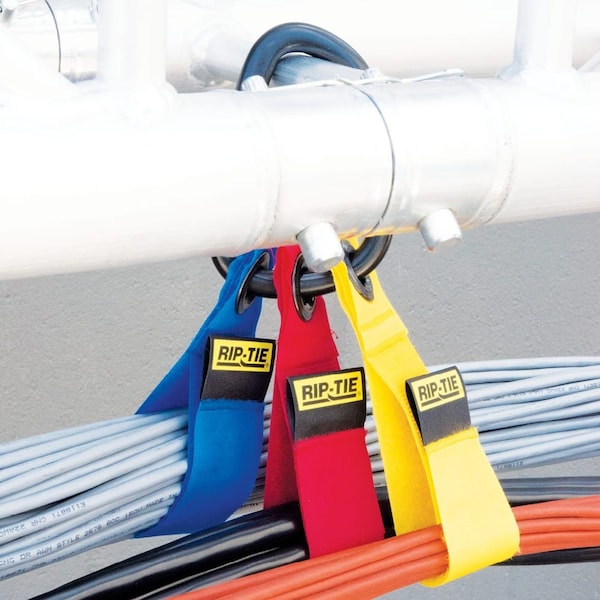 Cable Tie Strap, 12 in L, 3 in Max Bundle Dia., Black, Nylon, 90 lb Strength, 4 PK