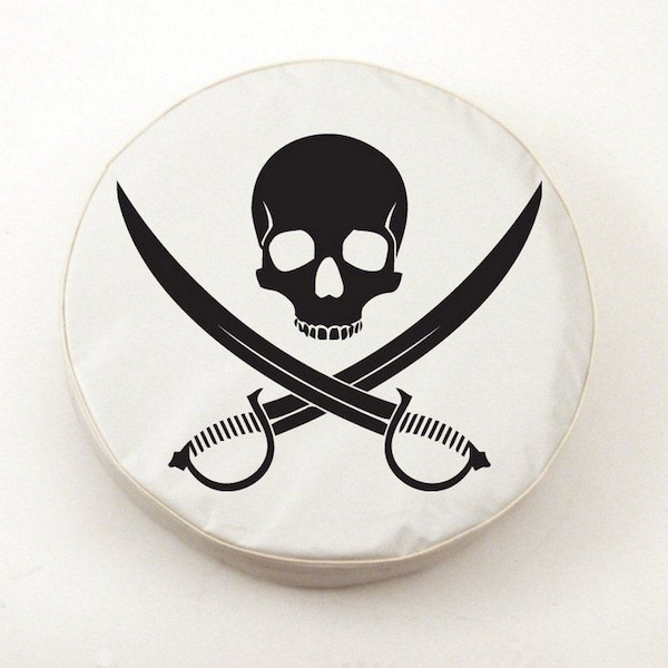 21-1/2" x 8" Jolly Roger (Clean) Tire Cover