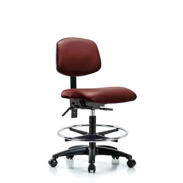 Vinyl Chair, Med Bench, Tilt, Foot Ring, Casters, Borscht