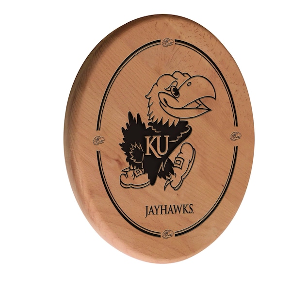 University of Kansas 13" Laser Engraved Solid Wood Sign
