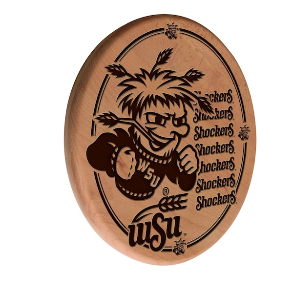Wichita State University 13" Laser Engraved Solid Wood Sign