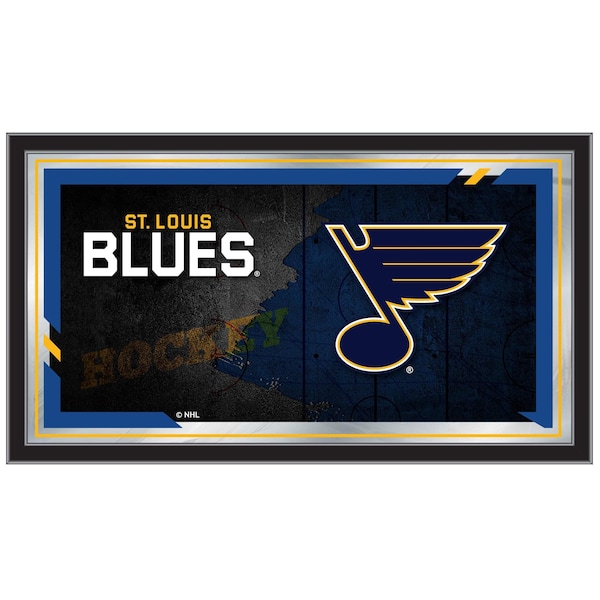 St Louis Blues 15" x 26" Hockey Collector Mirror by Holland Bar Stool Company