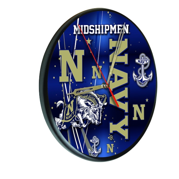 US Naval Academy 13" Solid Wood Clock