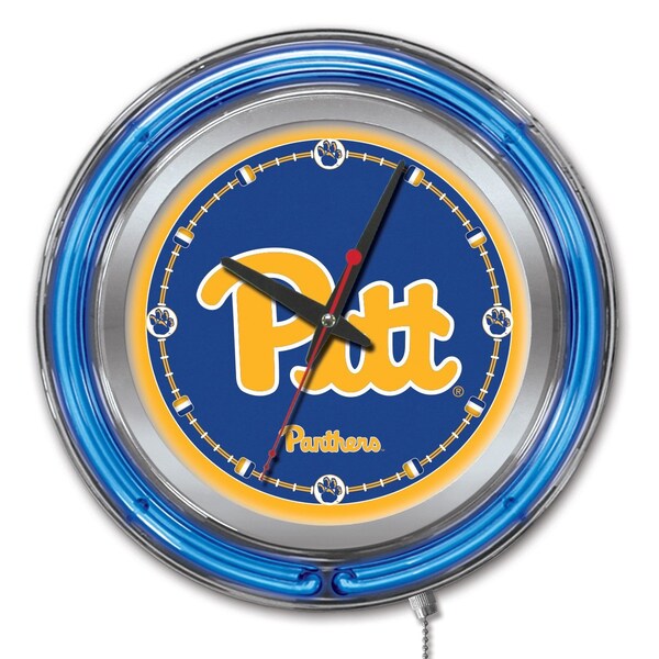 University of Pittsburgh Double Neon 15" Clock (Pitt)