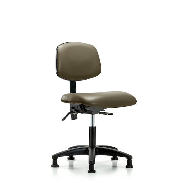 Vinyl Chair, Desk, Glides, Taupe
