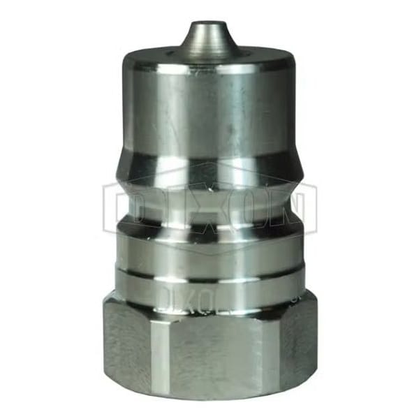 DQC HS Interchange Steam Female Plug, 3/8-19 Nominal, Female BSPP, 303 Stainless Steel