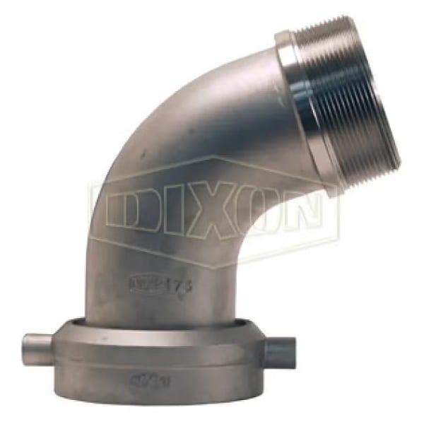 Type T 120Deg Cam and Groove Elbow, 5 x 3 in, Railroad Tank Car x MNPT, 316 SS, Domestic