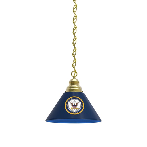 U.S. Navy Pendant Light, Brass Fixture