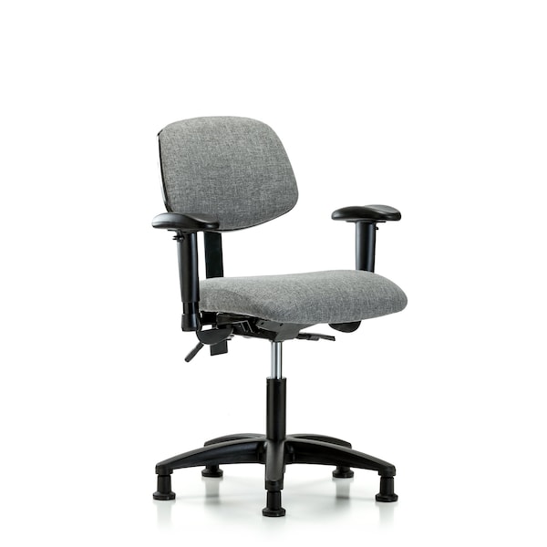Desk Chair Desk Chair, Fabric, Tilt AA Glides, Gry, Adjustable Arms, 19" to 24" Height, Fabric, Grey