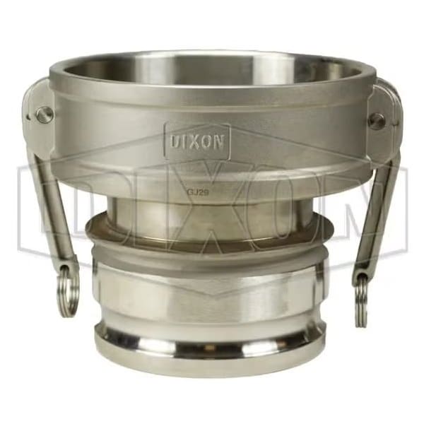 Type DA Cam and Groove Reducing Coupler, 6 x 3 in Nominal, Coupler x Adapter End Style, 316 SSs