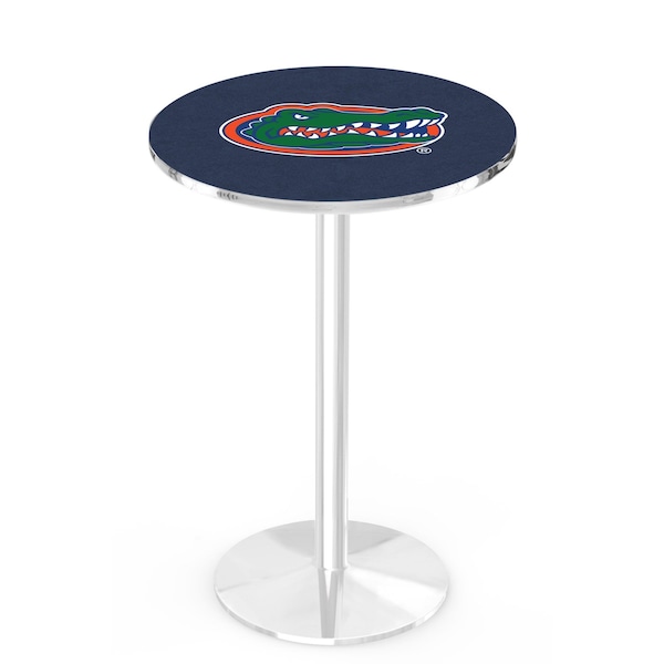 42" Chrome Florida Pub Table, 36" dia. Top