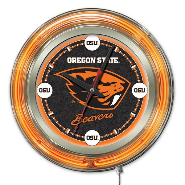Oregon State University Double Neon 15" Clock