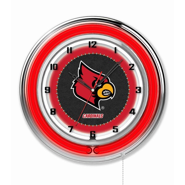 University of Louisville Double Neon 19" Clock