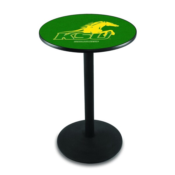 42" Blk Wrinkle Kentucky State University Pub Table, 36" dia. Top
