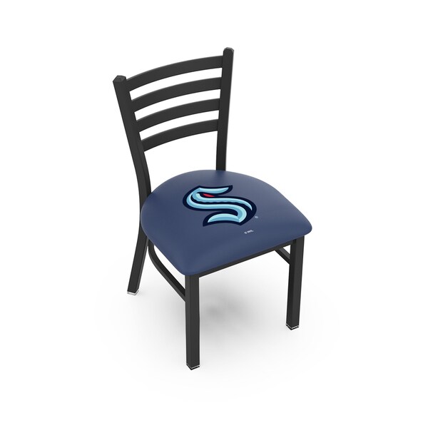 Black Wrinkle Seattle Kraken Stationary Chair with Ladder Style Back