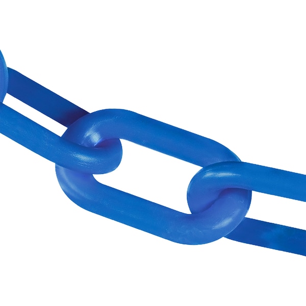 4" x 25' Sky Blue Plastic Safety Chain