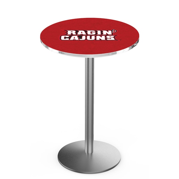 42" Stainless Steel Louisiana-Lafayette Pub Table, 36" dia. Top
