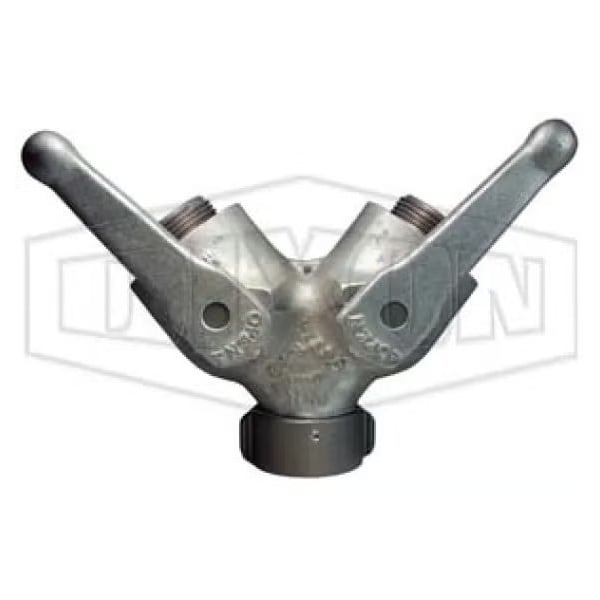 FWV Forestry Grade Ball Wye Valve, 1-1/2 in Nominal, FNPSH x MNPSH End Style, Cast Aluminum Body