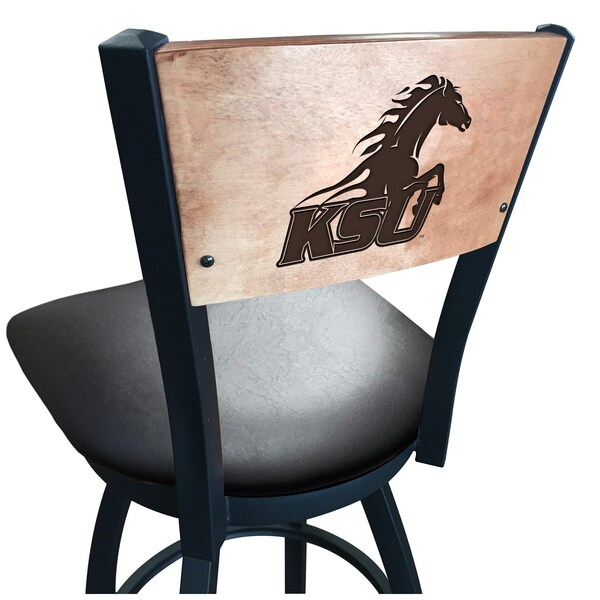 25" Blk Wrnkl Kentucky State University Swivel Bar Stool, Engraved Back
