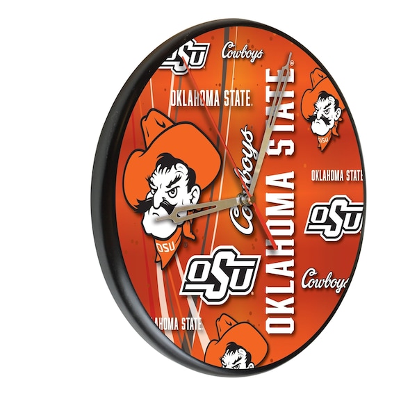 Oklahoma State University 13" Solid Wood Clock