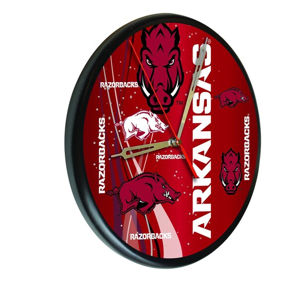 University of Arkansas 13" Solid Wood Clock