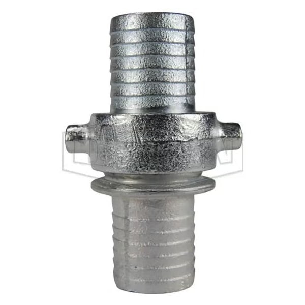 King Short Shank Suction Coupling with Plated Iron Nut, 2-1/2 in Nominal, NST End Style, 6-17/32 in