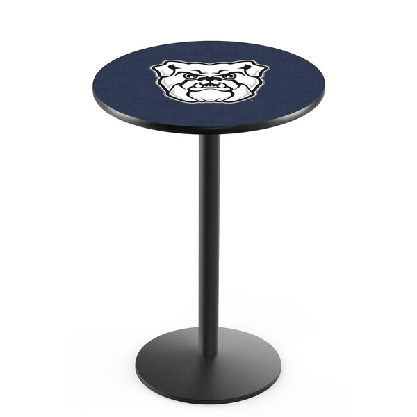 36" Blk Wrinkle Butler University Pub Table, 36" dia. Top