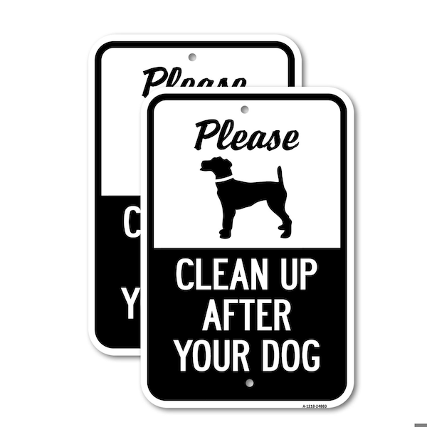 Please Clean Up After Your Dog, Heavy-Gauge Aluminum, 18" x 24", A-1824-24883